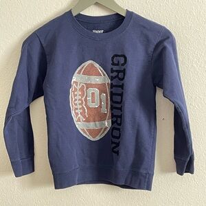 Hanes Kids Navy Gridiron Football Long Sleeve Sweatshirt